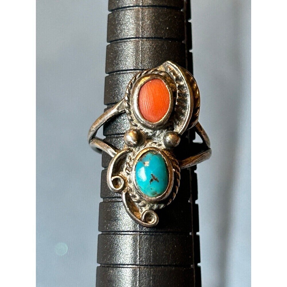 Vintage Native American Silver Ring Size 4 - Picture 1 of 5